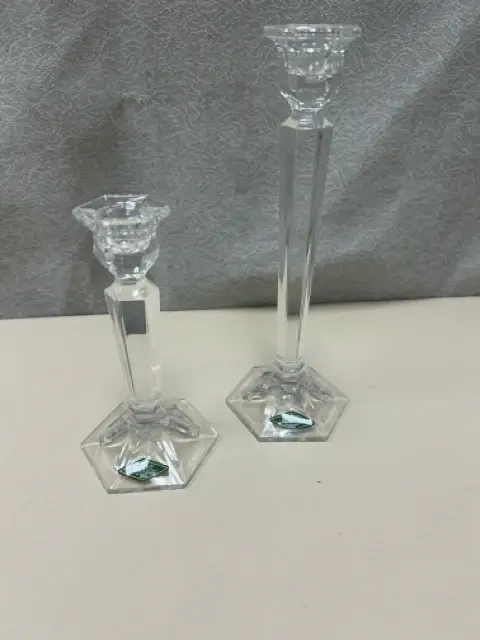 2 CRYSTAL CANDLE HOLDERS Oil-Rubbed Bronze