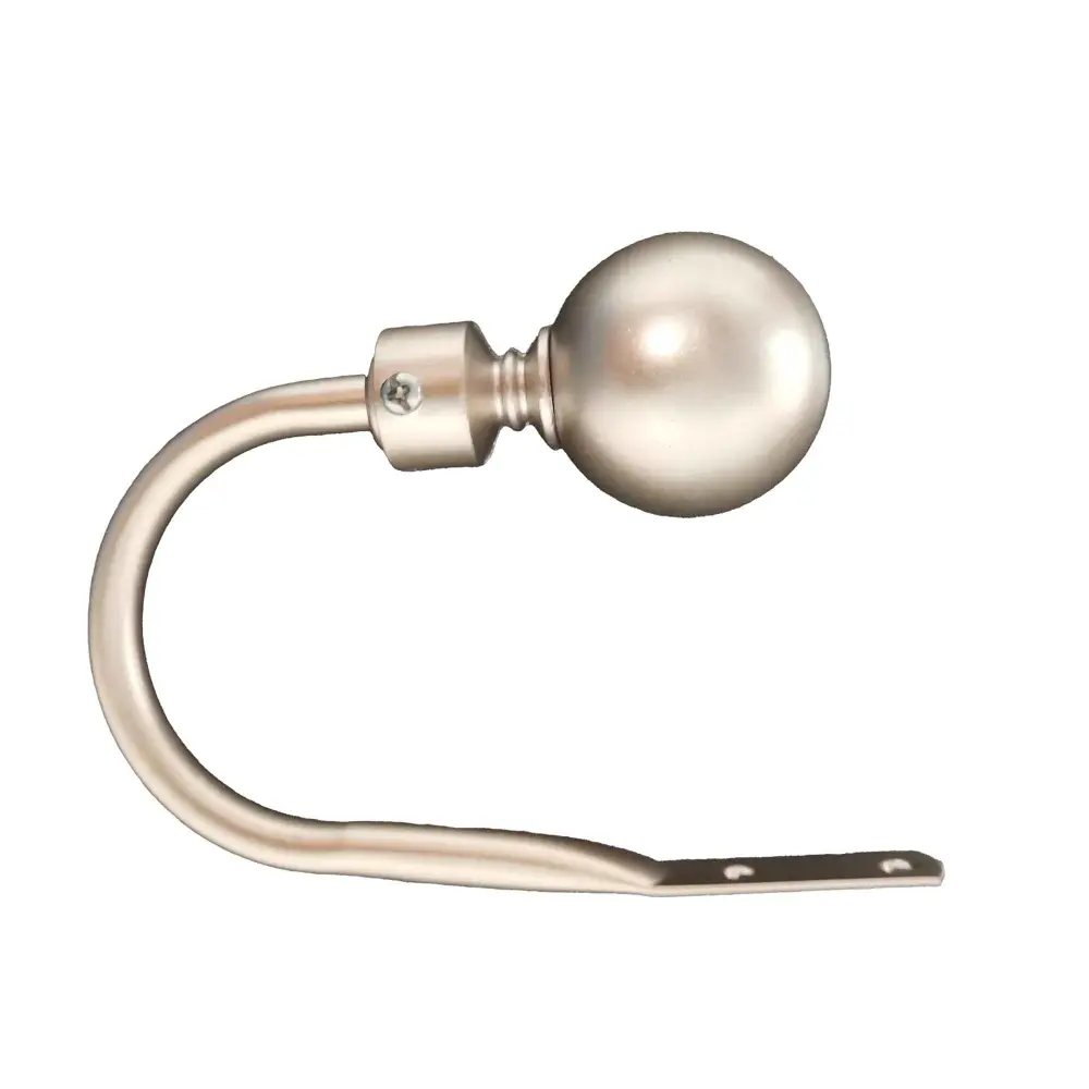 Round End Curtain Holdbacks, Sterling
