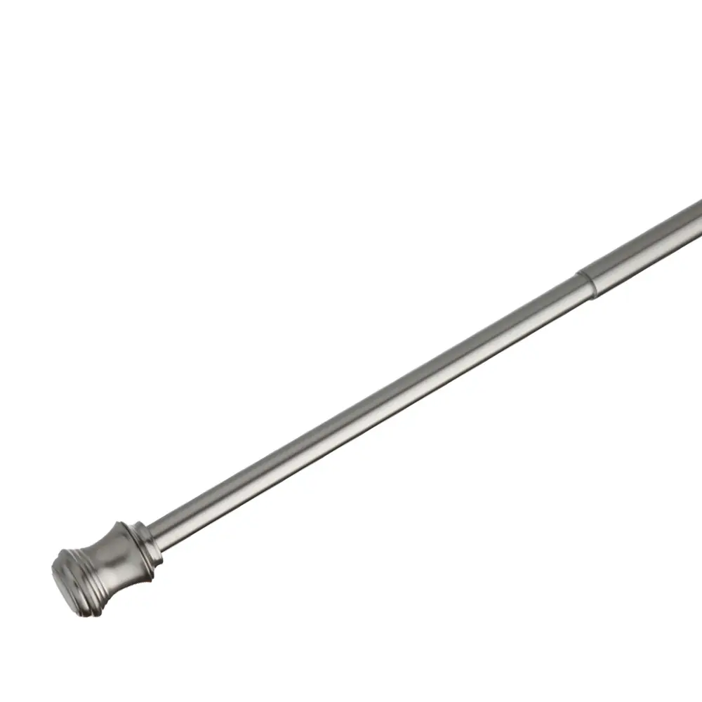 Decorative Tension Shower Rod, Satin Nickel