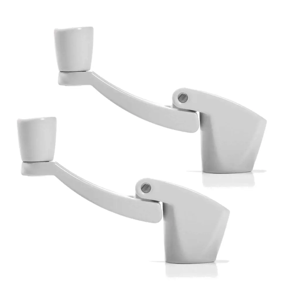 Fold-Away-Handle Window Cranks Snow (2 Units)