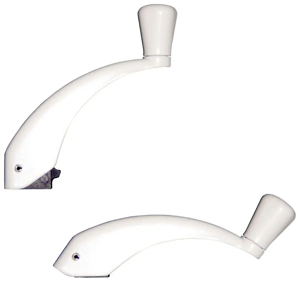 Fold-Down-Handle Window Cranks Alabaster, 2 units