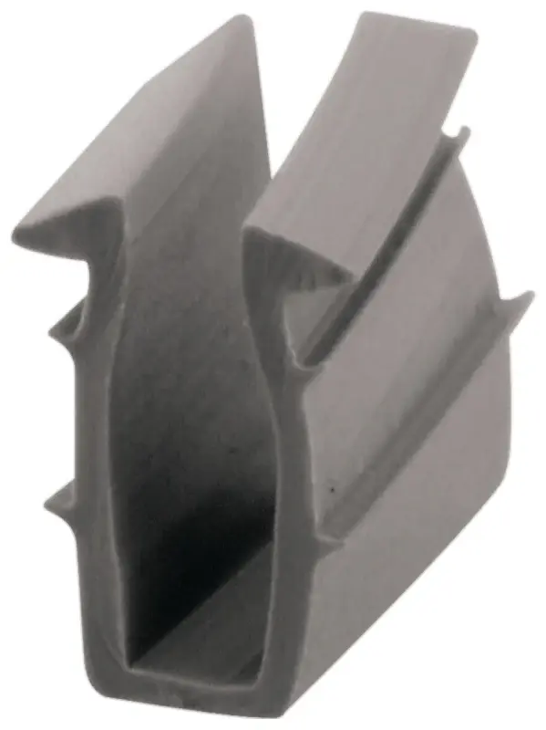 Make-2-Fit P 7744 Glass Glazing Channel, 0.225 W, 200 ft L, Vinyl, Charcoal