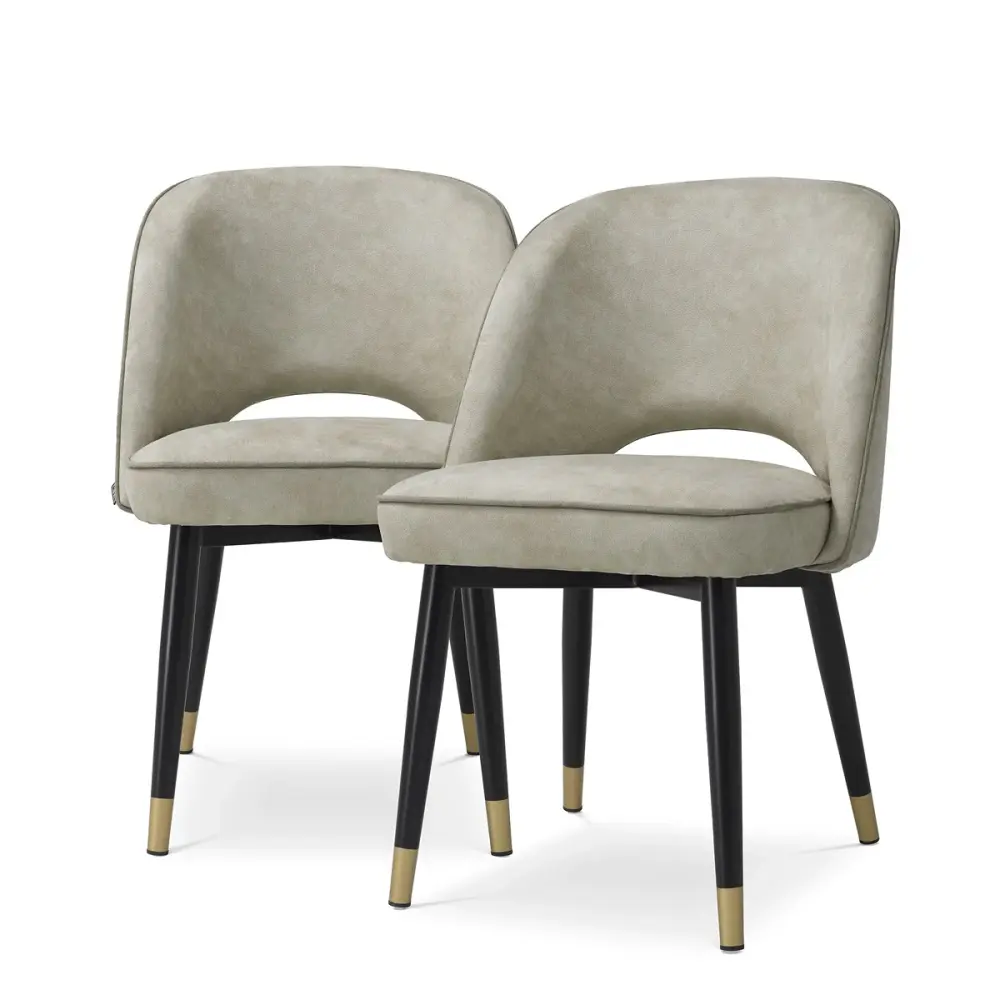 Cliff Set 2 Dining Chairs - Mayer Quicksilver