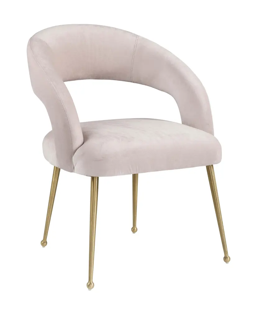Dual Zone Rocco Blush Velvety Dining Chair