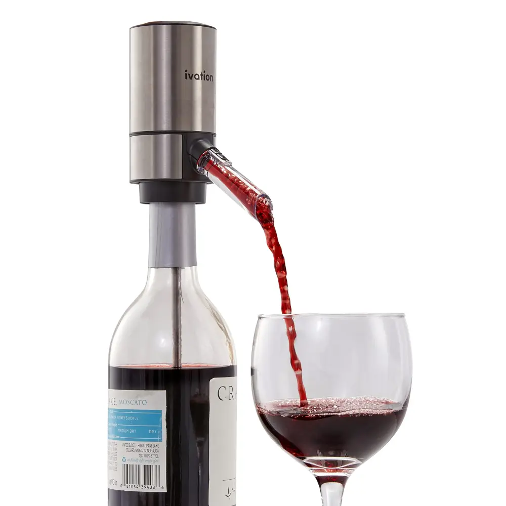 Electric Ivation Wine Aerator & Wine Dispenser Extension Rod, Battery-Operated Wine Aerator Pourer Spout