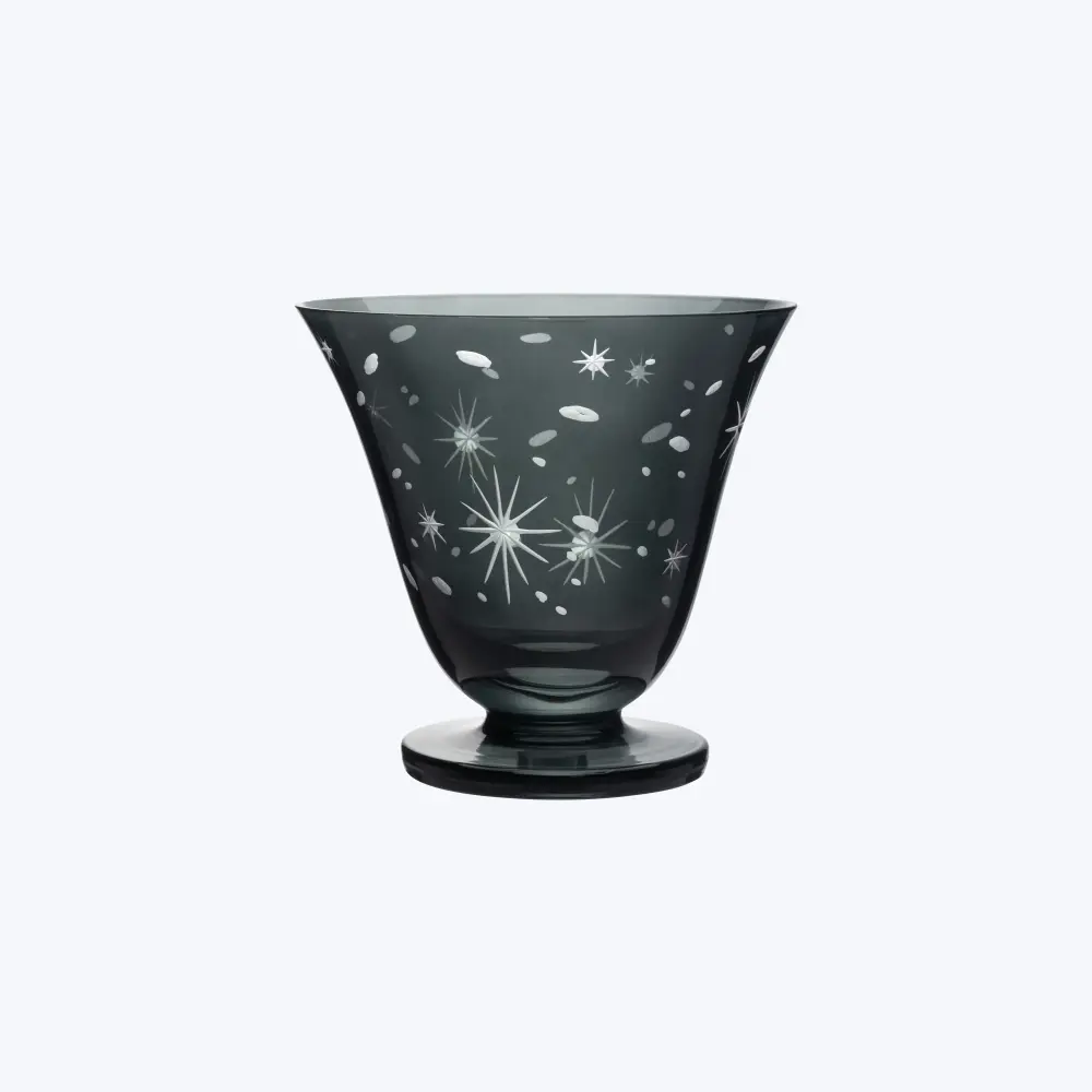 Grey Stars Stemless Wine Glass Compatible Standard Bottles