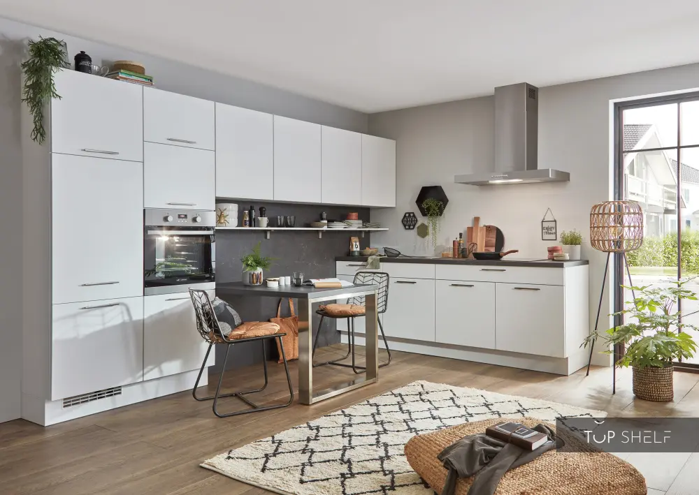 nobilia corner kitchen corner kitchen Speed 244 Alpine snow 360 x 240 cm configurable --