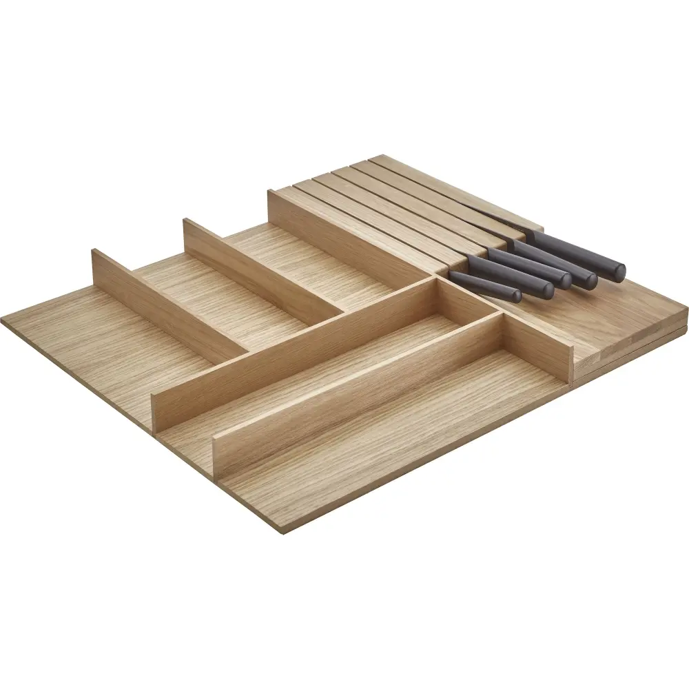 nobilia Holz-Besteckeinsatz Eiche mit Messerblock BE-M100E 92,7 cm