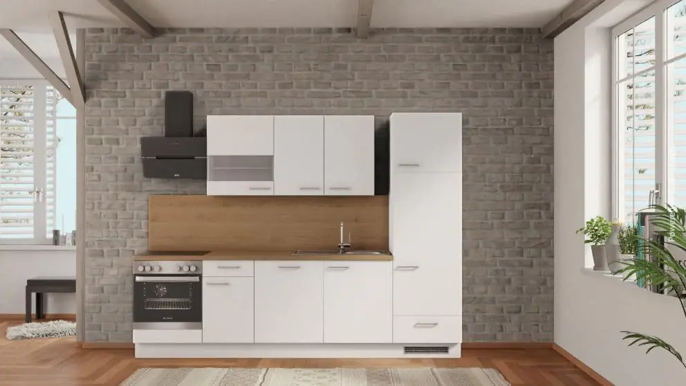nobilia kitchen Castrop-Rauxel 285 cm snow cheap buy oak Sierra --