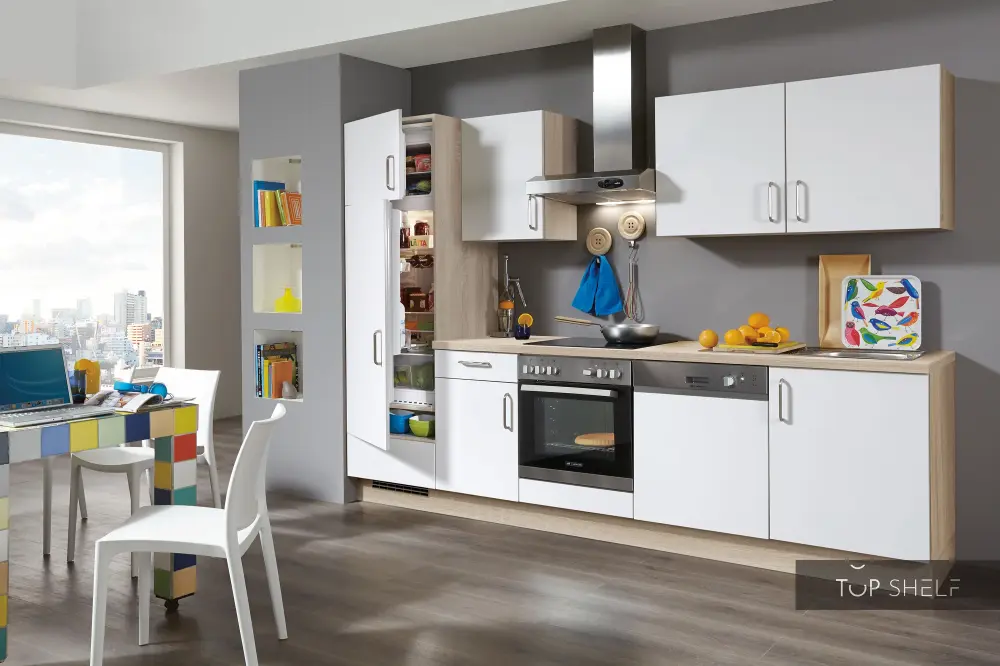 nobilia kitchen kitchen unit Speed 244 Alpine alabaster Color-Concept 300cm kitchen configurable --