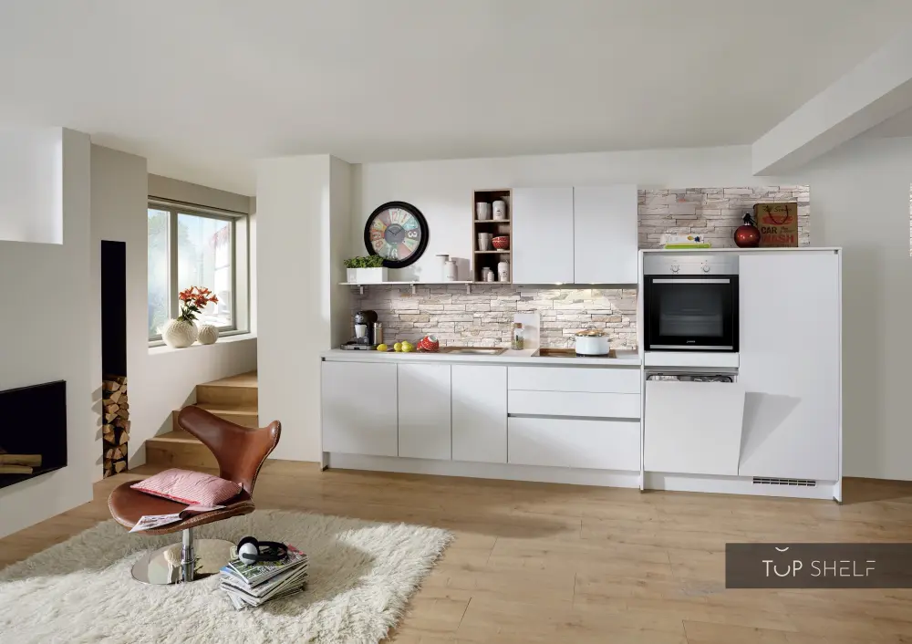nobilia kitchen unit Laser 427 Alpine pearl handleless 360 cm configurable --