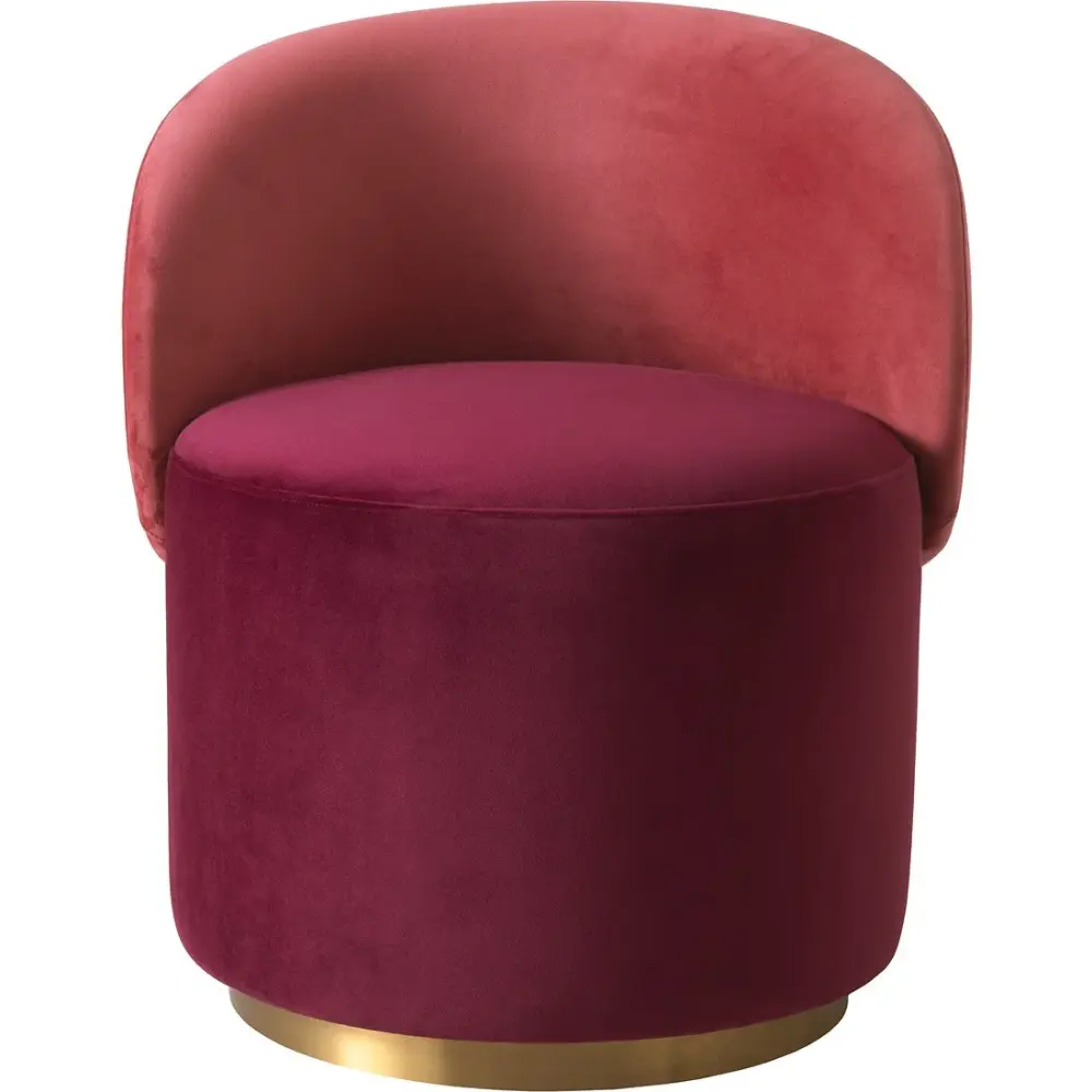 Professional Sommelier Grade Greer Low Dining Chair - Savona Bordeaux Soft pile