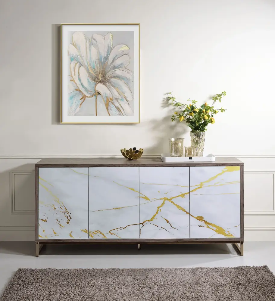 Rechargeable Paavan - Console Cabinet - Ivory / ChampagneChampagne