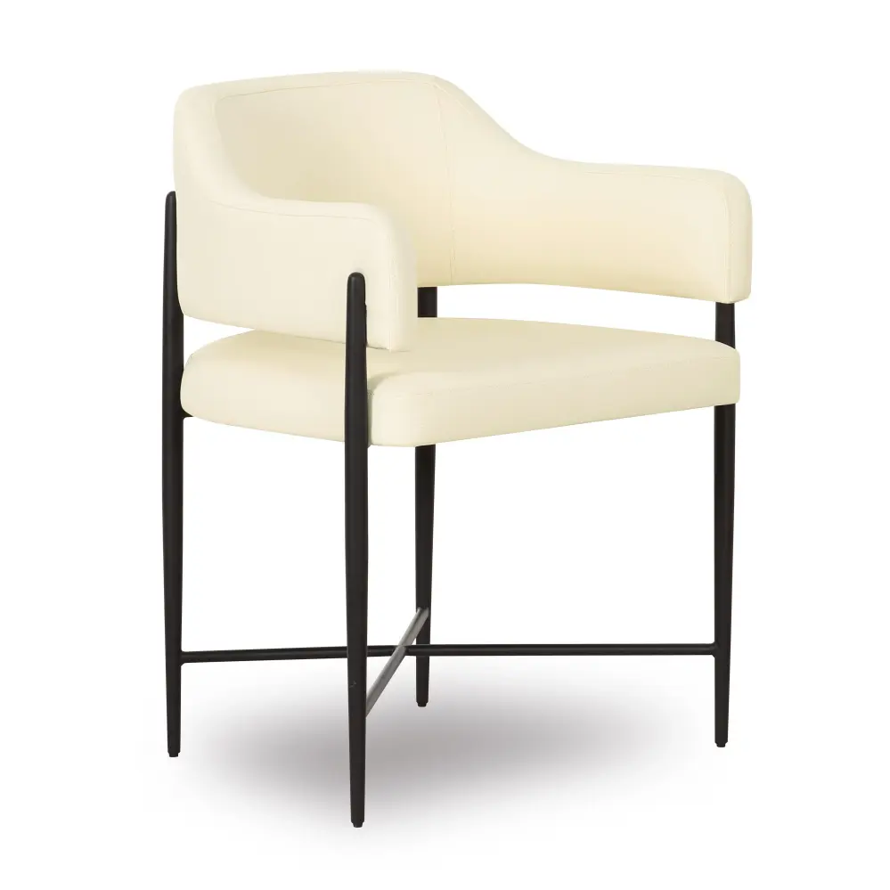Sezanne Cream Vegan Leather Dining Chair Carrying Case