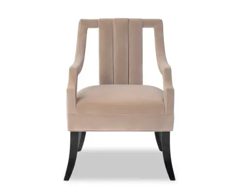 Wallace Chair - Gainsborough Mink Plush fabric