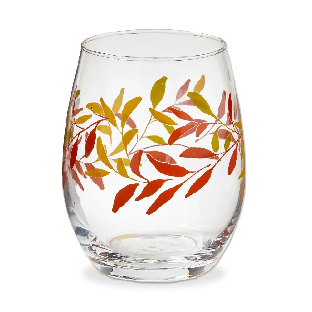 Adjustable Autumn Botanical Stemless Wine