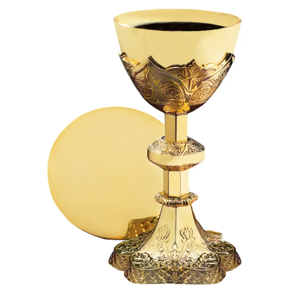 Sudbury Brass - Vine Embossed Chalice and Paten Set | NS712