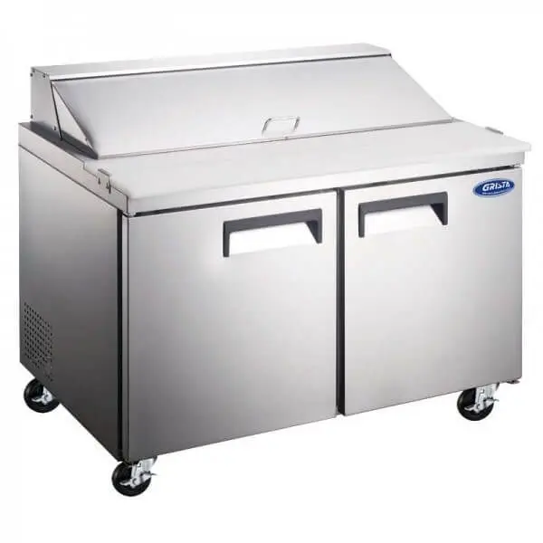 Grista Master-Grade Salad Sandwich Prep Table - 2 Door, 15 Cubic Feet, 60 , GRSL-2D/60