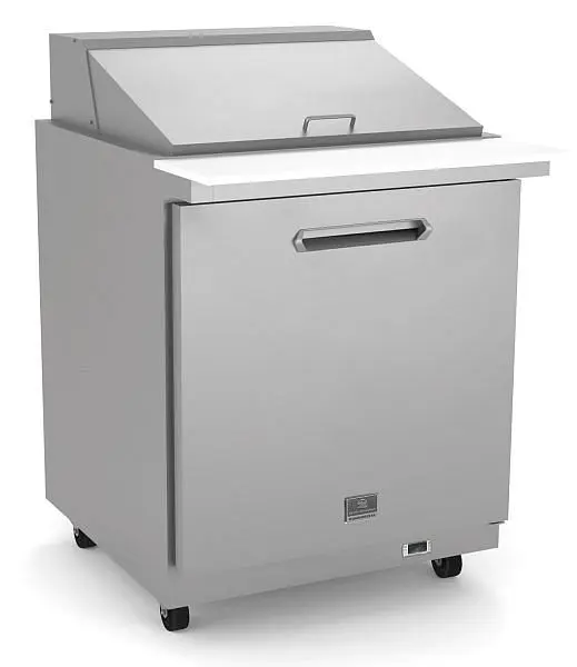 Kelvinator Commercial 1-door mega top preparation table, 29", R290 refrigerant gas, +33/+41°F, stainless steel, 738259