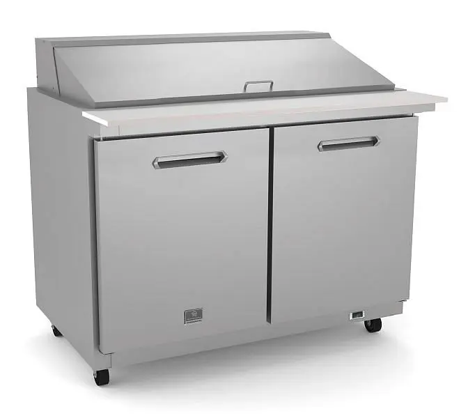 Kelvinator Commercial 2-door mega top preparation table, 48'', R290 refrigerant gas, +33/+41°F, stainless steel...