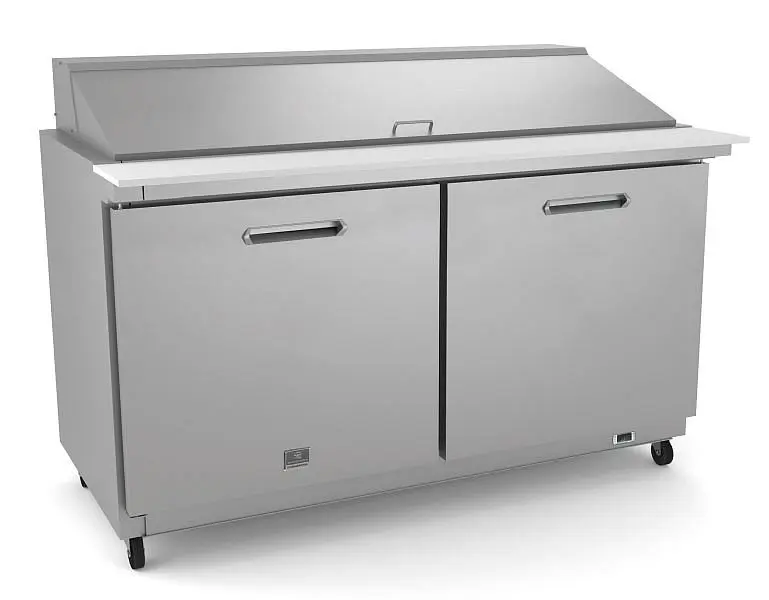 Kelvinator Commercial 2-door mega top preparation table, 60'', R290 refrigerant gas, +33/+41°F, stainless steel...