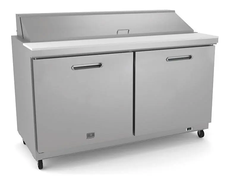 Kelvinator Commercial 2-door sandwich/salad preparation table 16 GN 1/6 containers, 60'', R290 refrigerant gas, ...