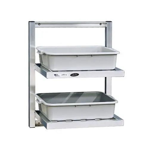 New Age Industrial Bus Tub Wall Shelf, Universal (2) Tier, 12" Shelf Clearance, 48x16x30", 98213