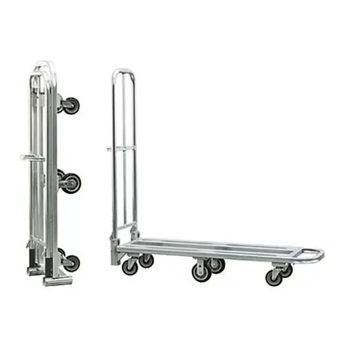 New Age Industrial Folding Stock "L" Cart, 18"W x 63"H x 65-3/4"L, Travel-friendly, 95241