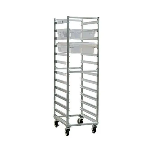 New Age Industrial Poly Box Rack, Mobile, Full Height 12 boxes, 92052