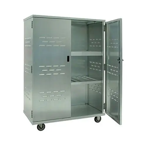 New Age Industrial Security Cage, Solid, 49-1/4"W x 25-1/2"D x 70-1/2"H, 98167