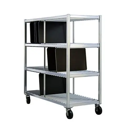 New Age Industrial Tray Drying Rack, Mobile, 3 Tray Levels, 29x70x64", 96706