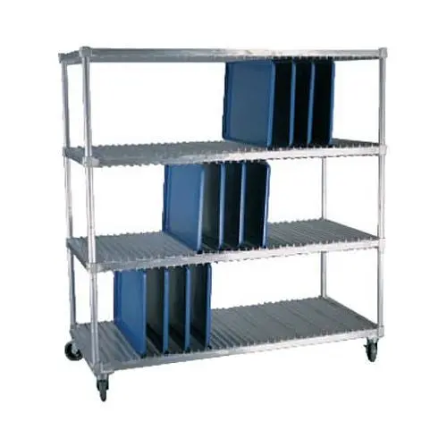 New Age Industrial Tray Drying Rack, Mobile, 2 Tray Levels, 28x64x51", 95413