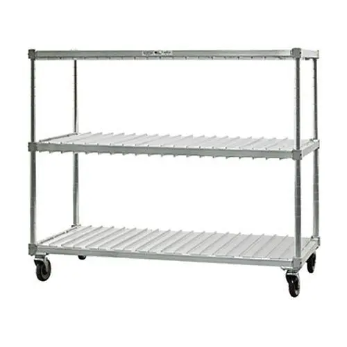 New Age Industrial Tray Drying Rack, Mobile, 2 Tray Levels, 28x59x51", 96090