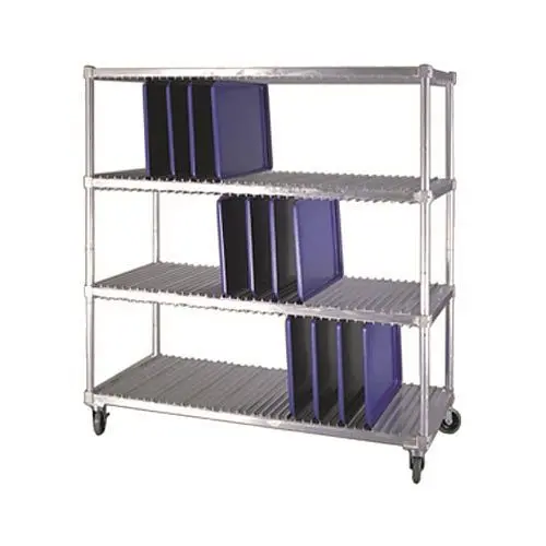 New Age Industrial Tray Drying Rack, Mobile, 3 Tray Levels, 28x64x75", 95333