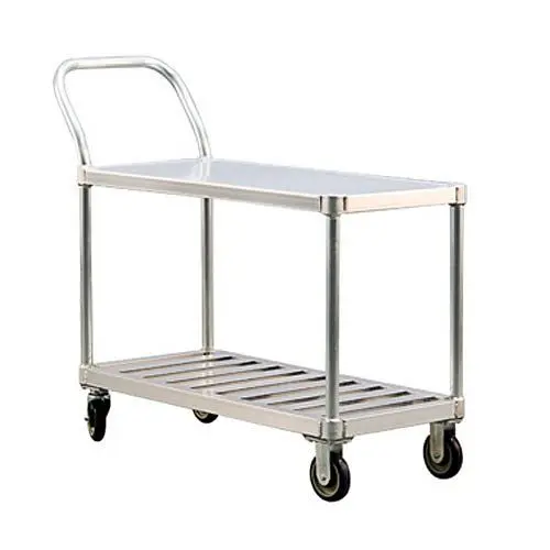 New Custom Age Industrial Functionality Cart, One Solid and One T-Bar Shelf, 800 lbs. Capacity, 1416 New Age Industrial
