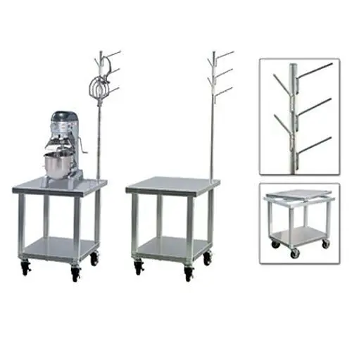 New Heavy-Duty Age Industrial Mixer Stand, 29"W x 23"D x 28"H, 16 Gauge Stainless Steel Top Marine Edge, 99...