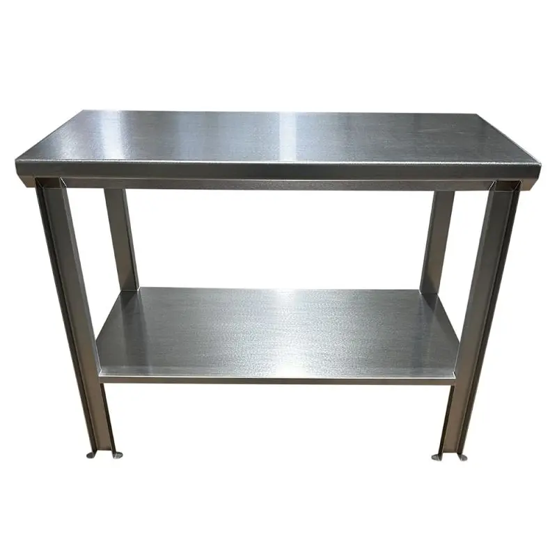 SSL Industries Stainless High-Carbon Steel Table (36"L x 30"W x 35"H) Lower Shelf, SSL-1001-S-36X30