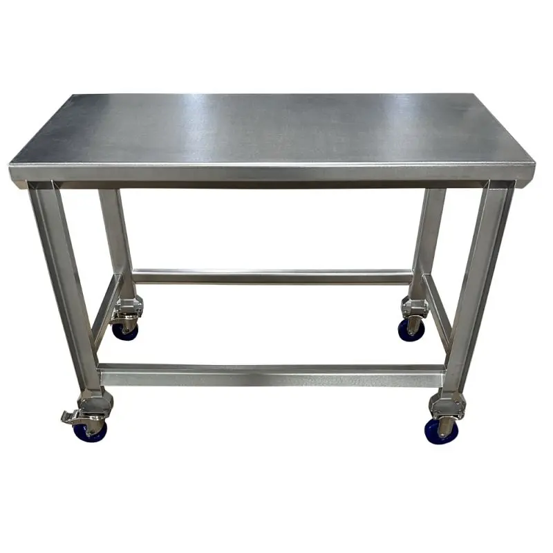 SSL Industries Stainless Spring Steel Table (60"L x 24"W x 35"H) Casters, SSL-1001-C-60X24