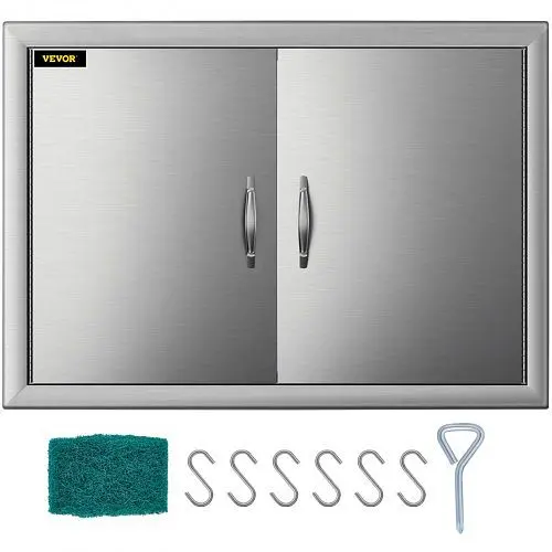 VEVOR 19" x 28" BBQ Access Door Outdoor Kitchen Island Double Door, 19X28CBXGCGSKM001V0