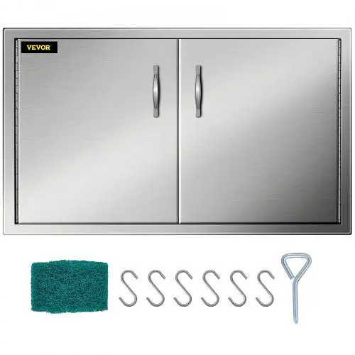 VEVOR 19" x 34.5" BBQ Access Island Double Door Rust Resistant Horizontal Access Door, 34.5X19YCBXGSKCGMV0