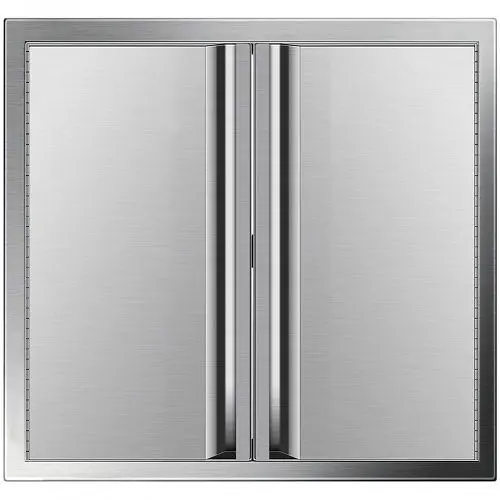 VEVOR 24" x 24" BBQ Access Double Door Outdoor Kitchen Island Stainless High-Carbon Steel Walled, BXGCGMXKSKM24X...