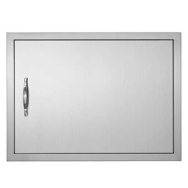 VEVOR BBQ Access Door, 27W x 20H" Single Outdoor Kitchen Door, Stainless Steel, Wall Vertical Door Handle, DMMBSCJMYS...