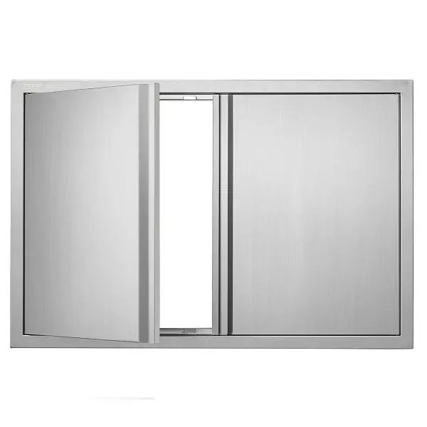 VEVOR BBQ Access Door, 36W x 24H"Double Outdoor Kitchen Door, Stainless High-Carbon Steel, Wall Vertical Door Recesse...