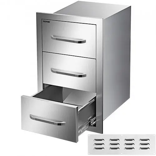 VEVOR Chest Drawers 15.7x20x30.6" Wood Stainless High-Carbon Steel 201, CTG29X16X21.70001V0