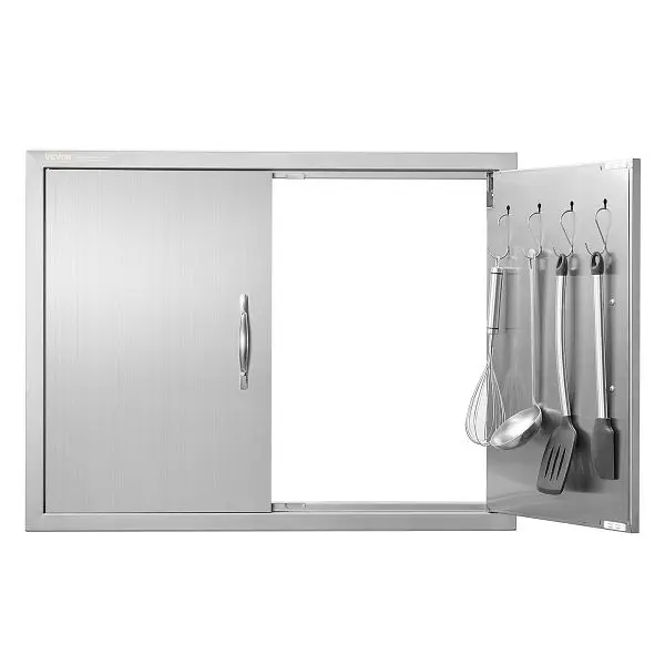 VEVOR Elite BBQ Access Door, 31W x 24H"Double Outdoor Kitchen Door, Stainless Mild Steel, Double Wall Vertical Door H...