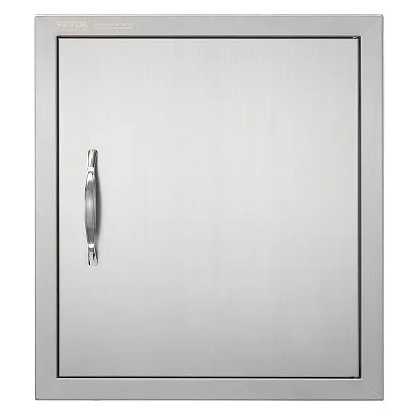 VEVOR First-Rate BBQ Access Door, 18W x 20H" Single Outdoor Kitchen Door, Stainless Steel, Handle and Hook, DMMBSCJMY...