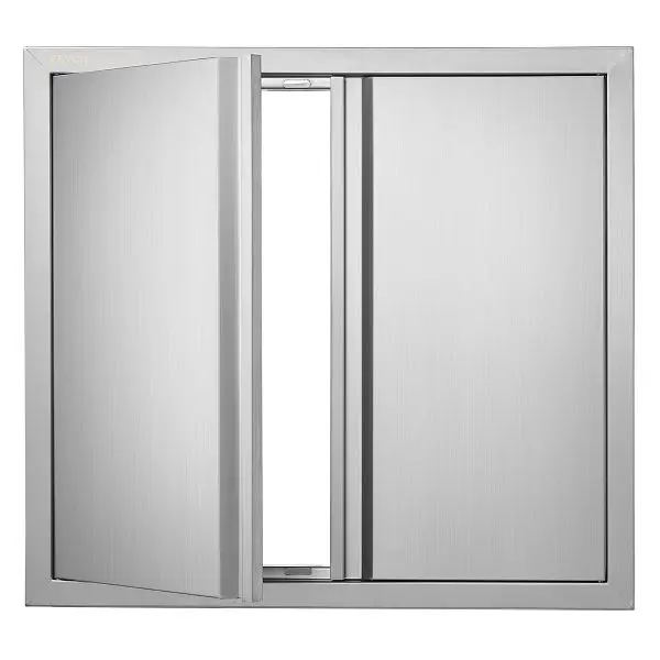 VEVOR Flexible BBQ Access Door, 26W x 24H"Double Outdoor Kitchen Door, Stainless Steel, Wall Vertical Door Recessed H...