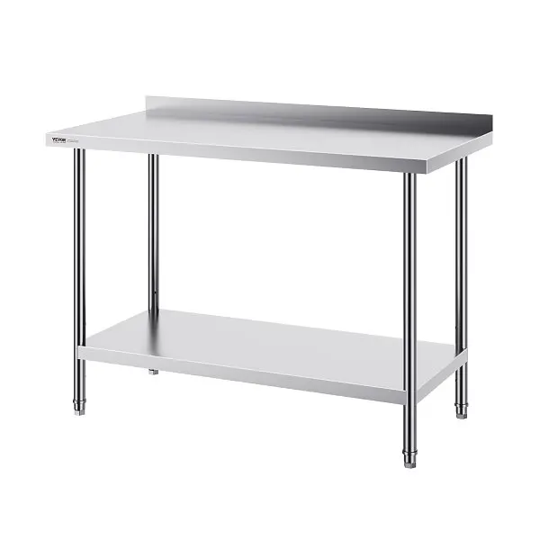VEVOR 24 x 48 x 36 Inch Gel Stainless Spring Steel Work Table, Commercial Food Prep Worktable Heavy Duty Prep Worktable, C...