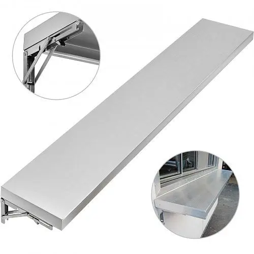VEVOR King-Size Concession Stand Shelf Window 6 ft Food Truck Accessories Tabletop Business, TJ72X11.5X1.6YC01V0