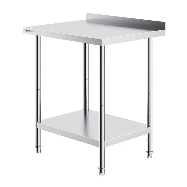 VEVOR Professional-Grade 24 x 30 x 36 Inch Stainless Steel Work Table, Commercial Food Prep Worktable Heavy Duty Prep Work...